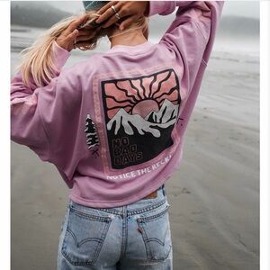 Notice the Reckless “No bad days” crew long sleeve